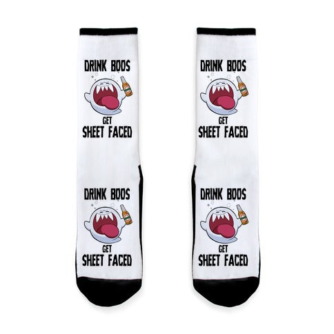 Drink Boos, Get Sheet Faced Socks