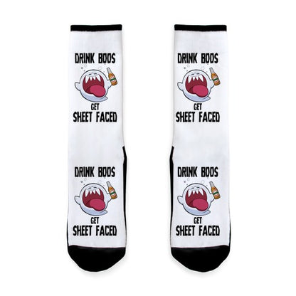 Drink Boos, Get Sheet Faced Socks