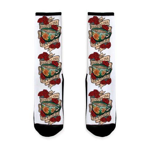 Drinking Tea Is Punk Socks