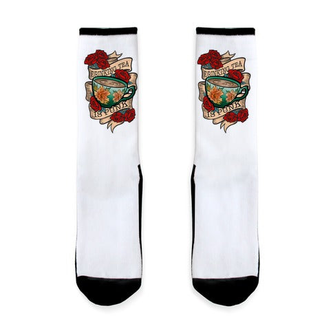 Drinking Tea Is Punk Socks