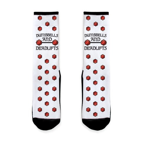 Dumbbells and Deadlifts (DnD Parody) Socks