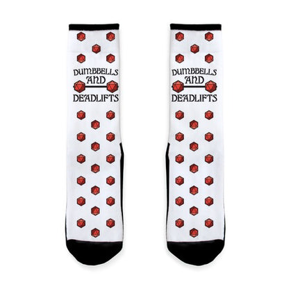 Dumbbells and Deadlifts (DnD Parody) Socks