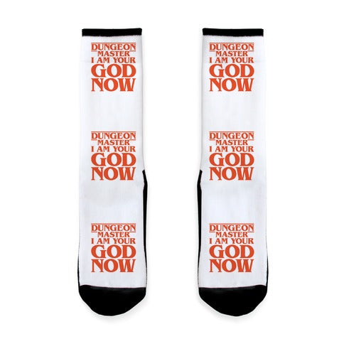 Dungeon Master I Am Your God Now Socks