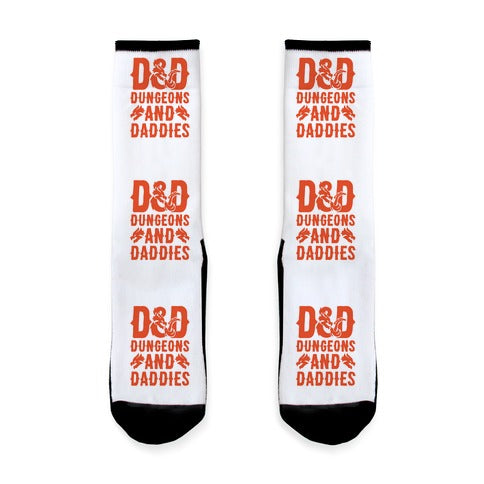Dungeons and Daddies Parody Socks