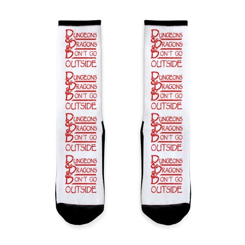 Dungeons & Dragons & Don't Go outside Socks
