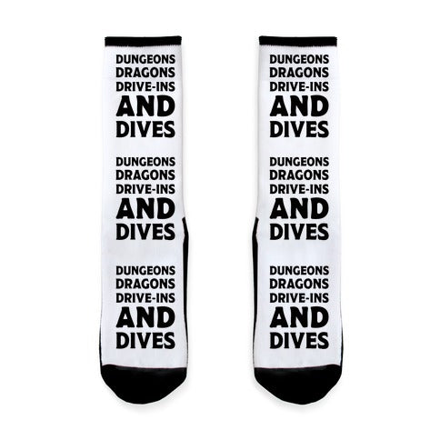 Dungeons Dragons Drive-ins And Dives Socks