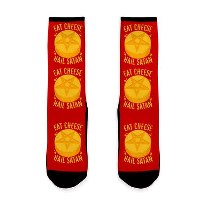 Eat Cheese Hail Satan Socks