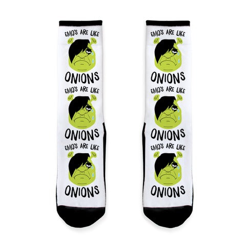 Emos Are Like Onions Socks