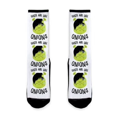 Emos Are Like Onions Socks