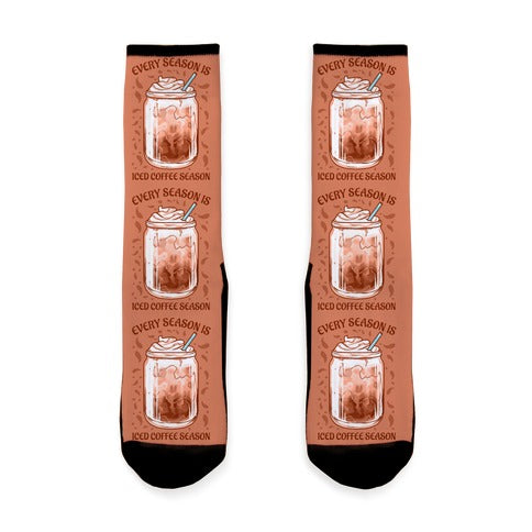 Every Season Is Iced Coffee Season Socks