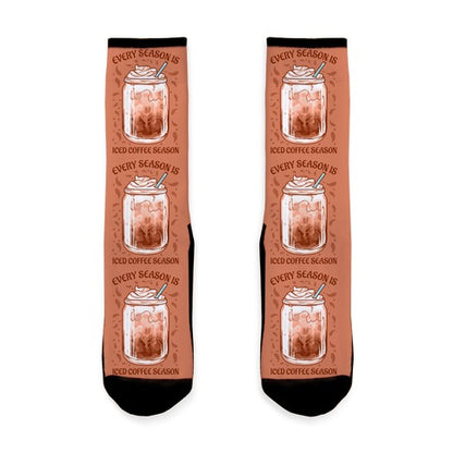 Every Season Is Iced Coffee Season Socks
