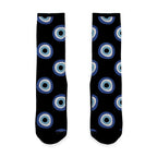 Evil Eye Pattern Black Socks
