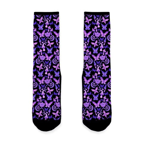 Fairy Goth Pattern Socks