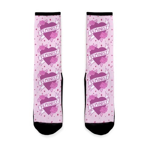 Feminist Heart Socks