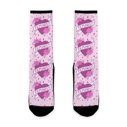 Feminist Heart Socks