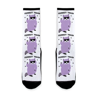 Feminist Trash Raccoon Socks