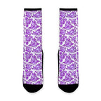 Floral Penis Purple Socks