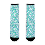 Floral Penis Teal Socks