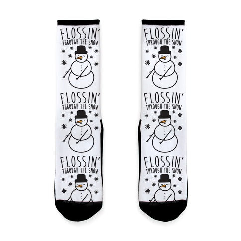 Flossin' Through The Snow Socks