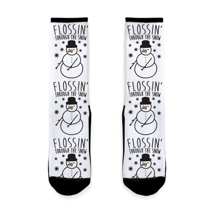 Flossin' Through The Snow Socks