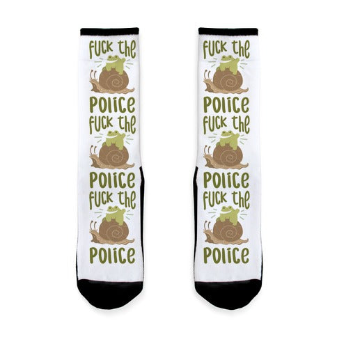 Fuck The Police Frog Socks