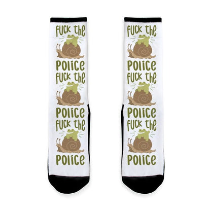 Fuck The Police Frog Socks