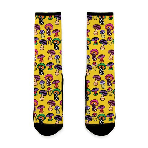Funky Mushroom Pattern Socks