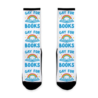 Gay For Books Socks