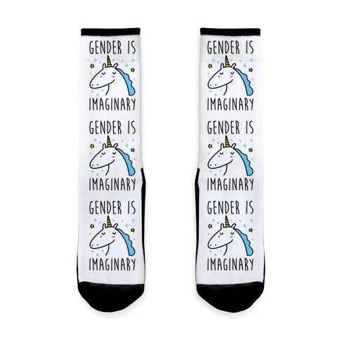 Gender Is Imaginary Unicorn Socks