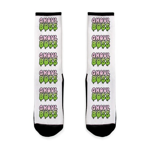 Ghoul Boss Girl Boss Parody Socks