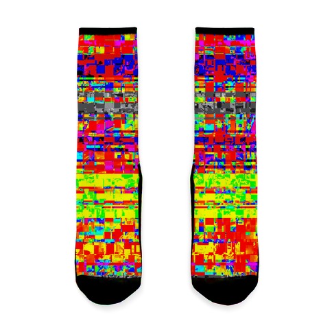 Glitch pattern Socks