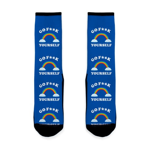 Go F**k Yourself Rainbow Socks