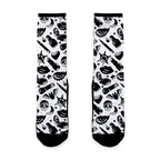 Goth Makeup Pattern Socks
