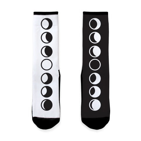 Goth Moon Phase Socks