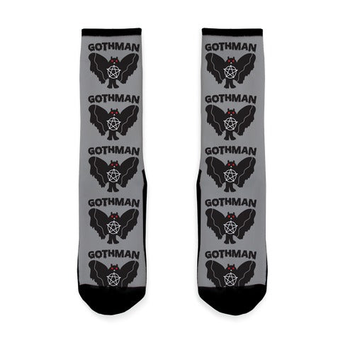 Gothman Goth Mothman Socks