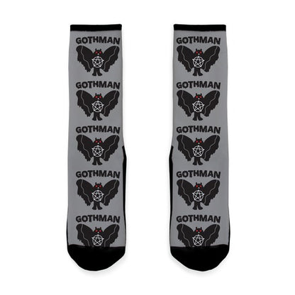 Gothman Goth Mothman Socks