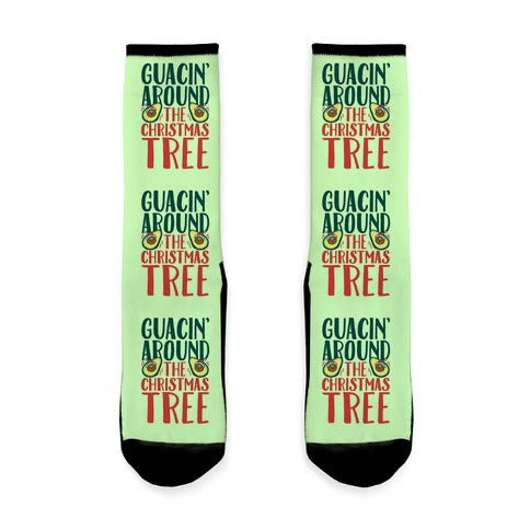 Guacin' Around The Christmas Tree Socks