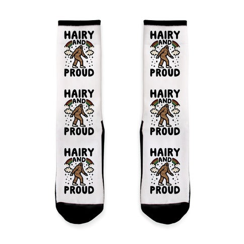 Hairy And Proud Bigfoot Parody Socks