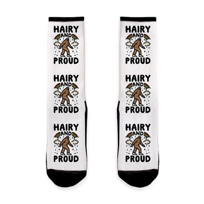 Hairy And Proud Bigfoot Parody Socks