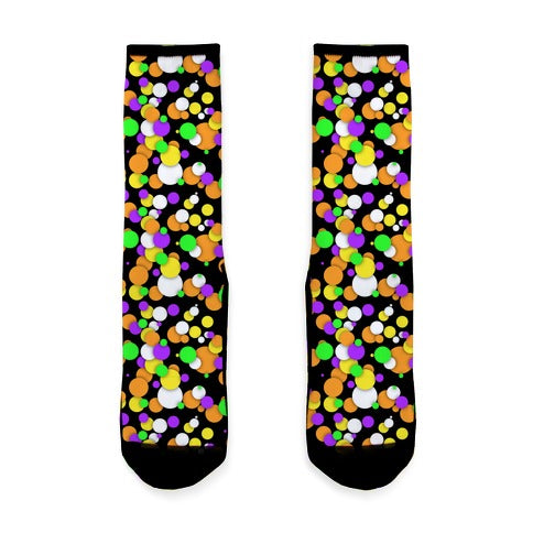 Halloween Confetti Pattern Socks