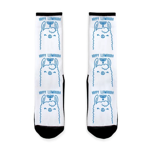 Happy Llamakkah Socks