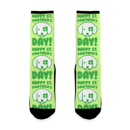 Happy St. Pawtrick's Day Socks
