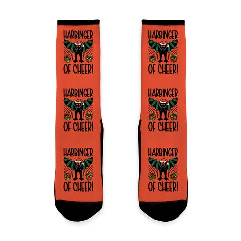 Harbinger of Cheer Mothman Parody Socks