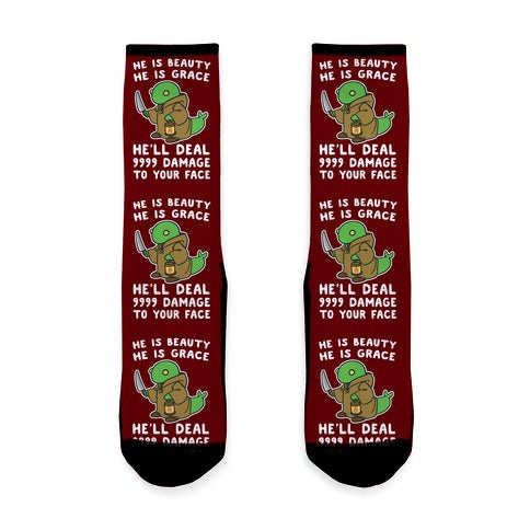 He is Beauty, He is Grace, He'll Deal 9999 Damage to your Face - Tonberry Socks