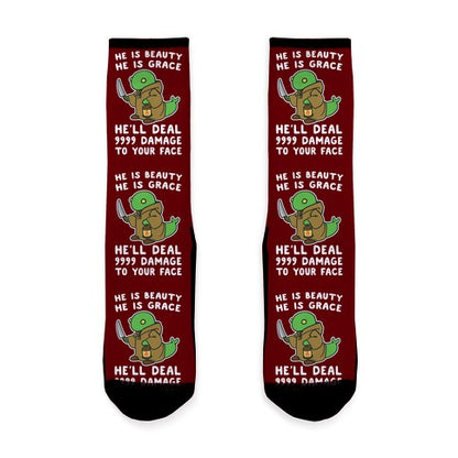 He is Beauty, He is Grace, He'll Deal 9999 Damage to your Face - Tonberry Socks