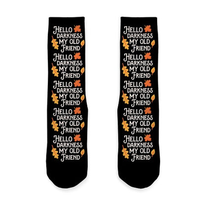Hello Darkness My Old Friend Fall Socks