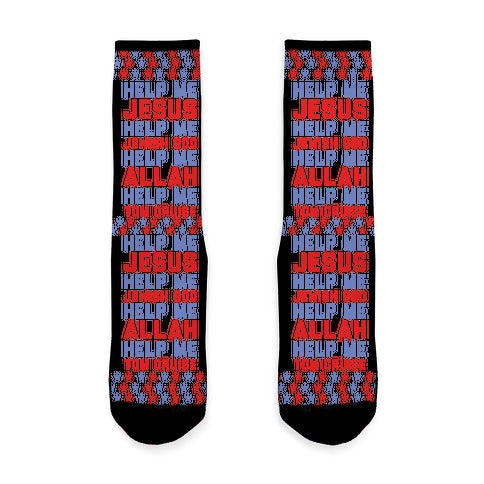 Help Me Jesus Socks