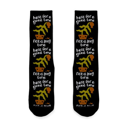 Here for a Good Time Dying Plant Socks