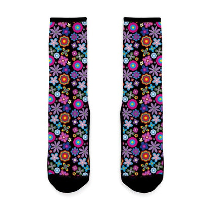 Hippie Pride Flower Pattern Socks