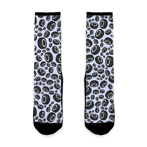 Hockey Pucks Pattern Socks